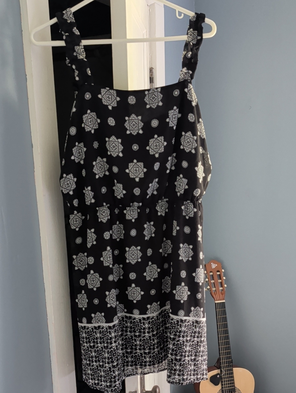 Black & White Printed Sundress